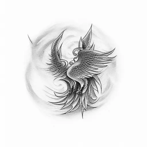 Design A Tattoo Incorporating Musical Instruments And A Phoenix
