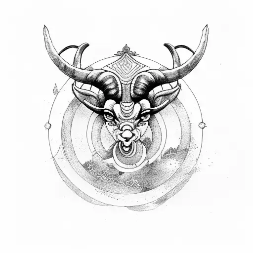 Aries With Third Eye And Fire