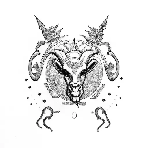 Colombia Flag With Aries Zodiac