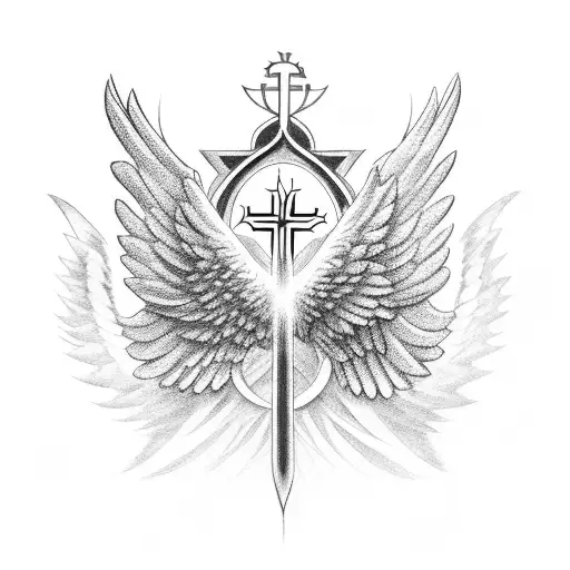 A Cross With Wings Symbolizing Faith And Freedom From Past Struggles