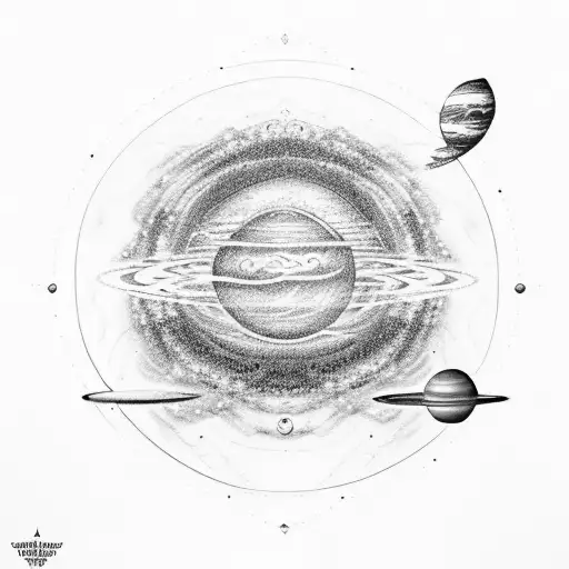 God Shiv With Planets And Galaxy