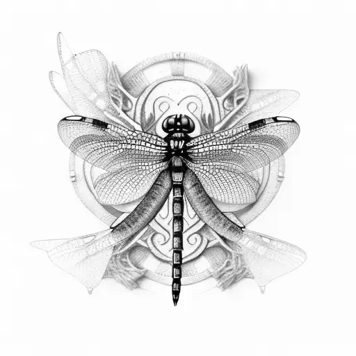 Dragonfly 3D Blue And Purple Butterfly