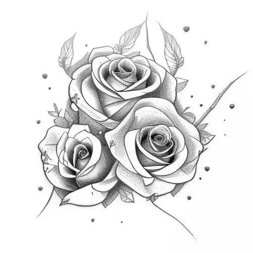 Swallow Bird And Roses