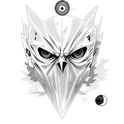 Itachi Crow With Sharingan With Tokyo Ghoul Rose In His Mouthjojo Bizarre Adventure Amenintator Sign