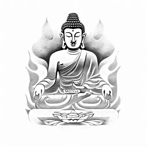 Half Buddha And Half Siva