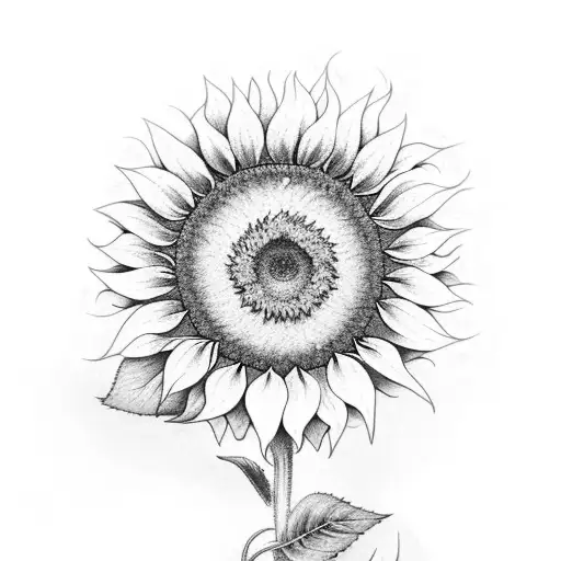 Sunflower With Morning Glory