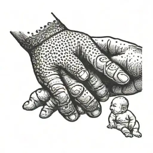 Baby Holding Dad Hand
