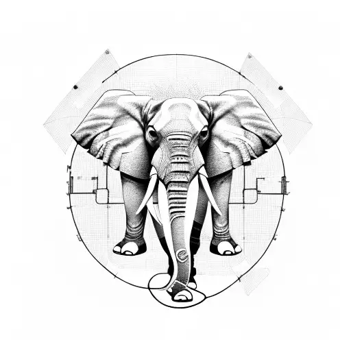 Circuit Board Design Incorporating An Elephant And Bass Guitar