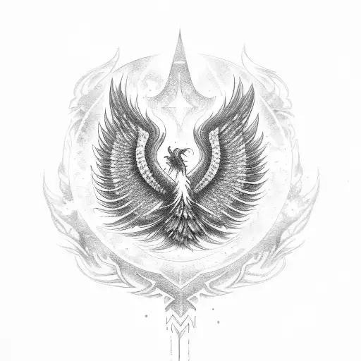 Tribal Phoenix With Ursa Major