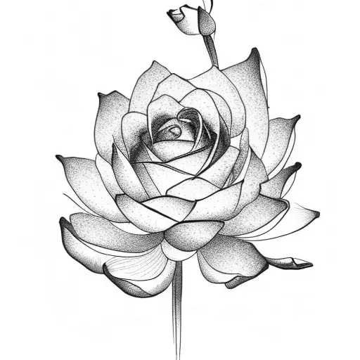 Roses And Lotus Flowers With N