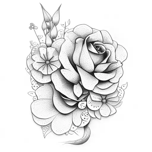 Flowers And An Animal