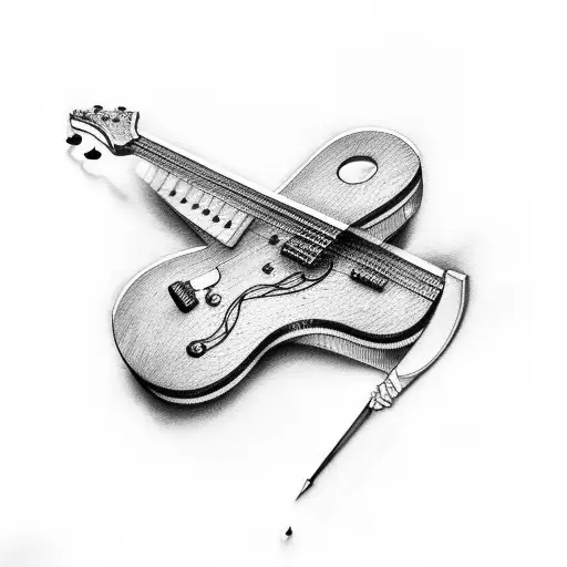 Guitar Green Bullet Mic And Harp