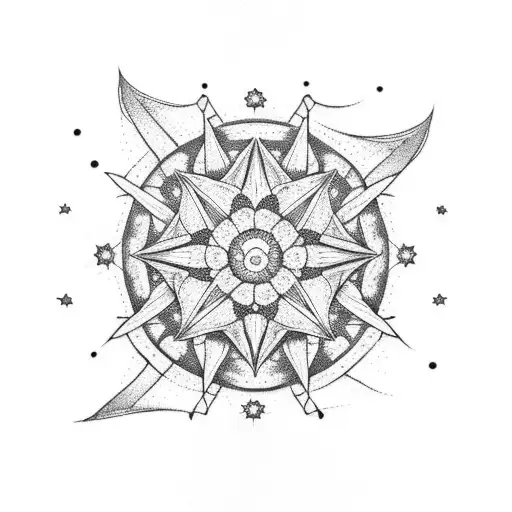 Star Constellation Libra Waves Flowers