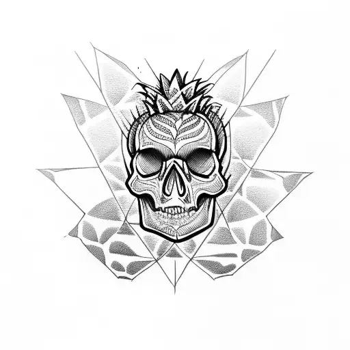 Skull With Pineapple