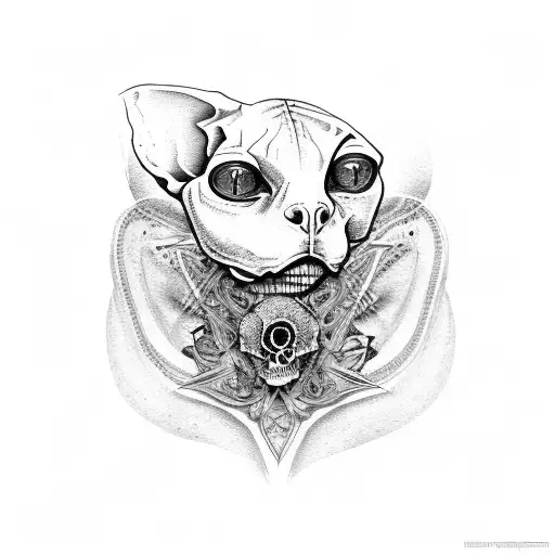 Sphynx Cat Skull