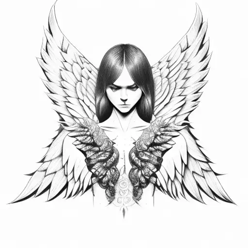 Angel Demon Wings Rock Sitting