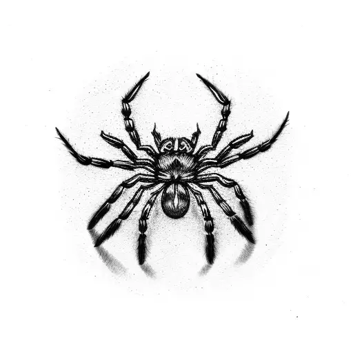 Spider Crawling Down Letters