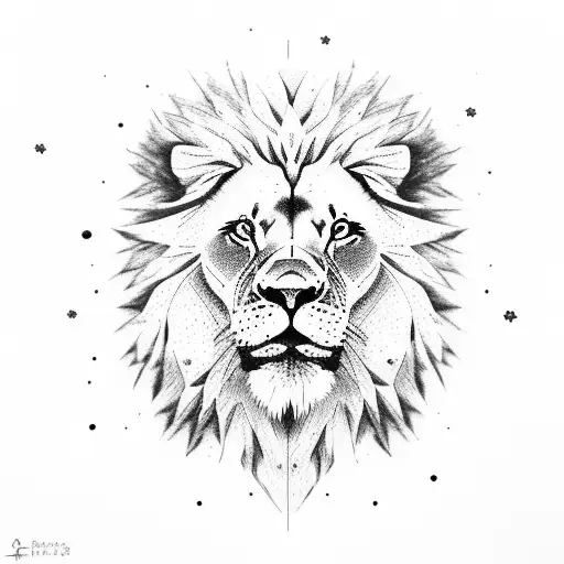 Lion With Space Background
