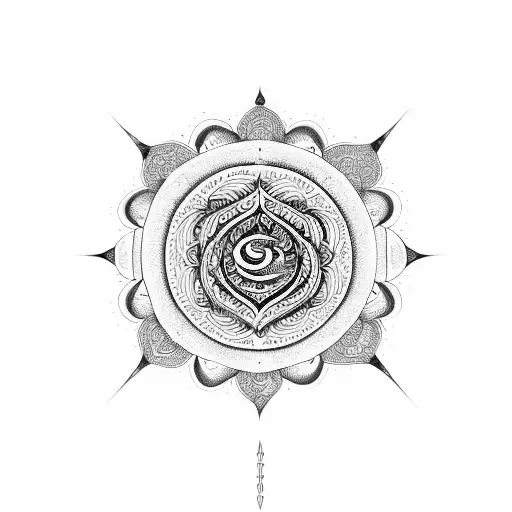 Mandala With Om Symbol