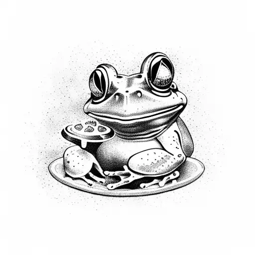 Frog Sits In A Bowl