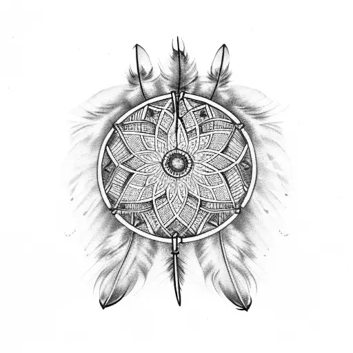 Dreamcatcher With Feathers Leaves Clover And Faith Text