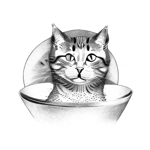 Cat In Bowl