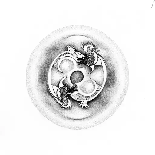 Dragon Yin And Yang Cherry Blossom