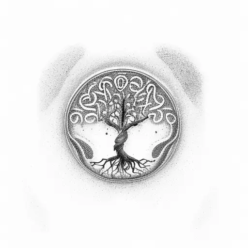 Tree Of Life Inside A Sandtimer