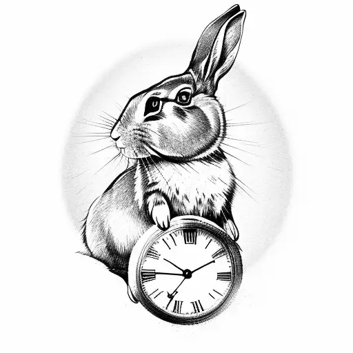 Rabbit With Clock And Tophat