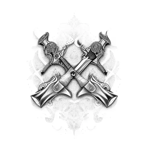 A Revolver And A Dagger