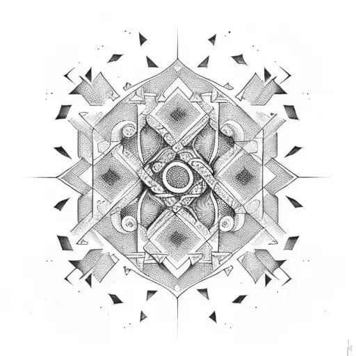 An Abstract Interpretation Of Ornamental Patterns With Hidden Tattoo Symbols