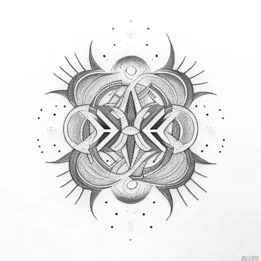 A Power Symbol Formed By Intertwined Agricultural And Musical Elements