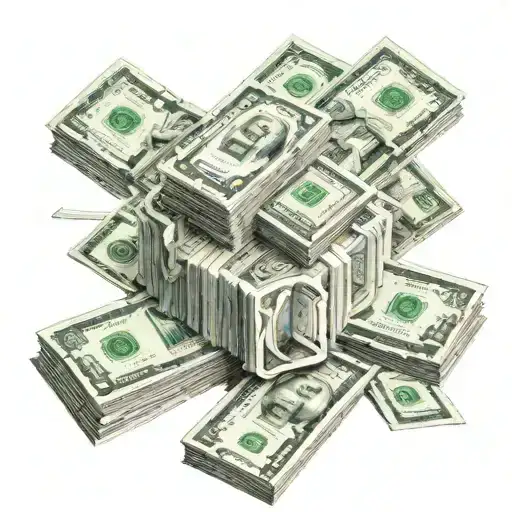 Create A Design Featuring Stack Of Money Intertwined With Symbols Of Friendship And Family