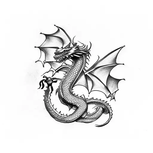 Dragon Fumando Tattoo
