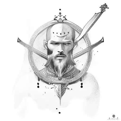 King Baldwin Holding A Sword