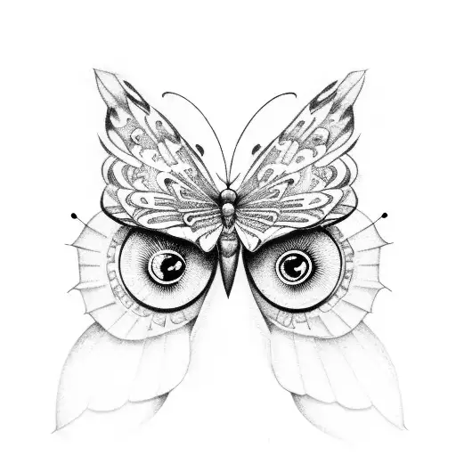 Butterfly And Owl