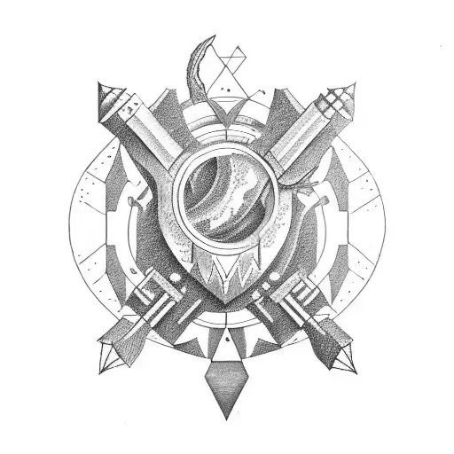 Sagittarius Elements On The Back Of Hand