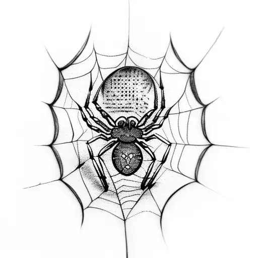 Spider Web With A Spider