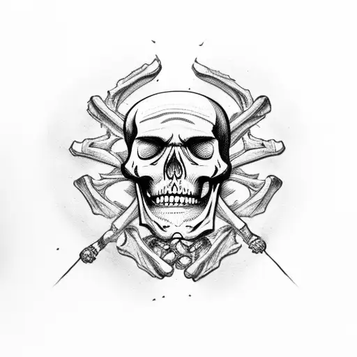 Skeleton Removing A Rib And Using It As Money