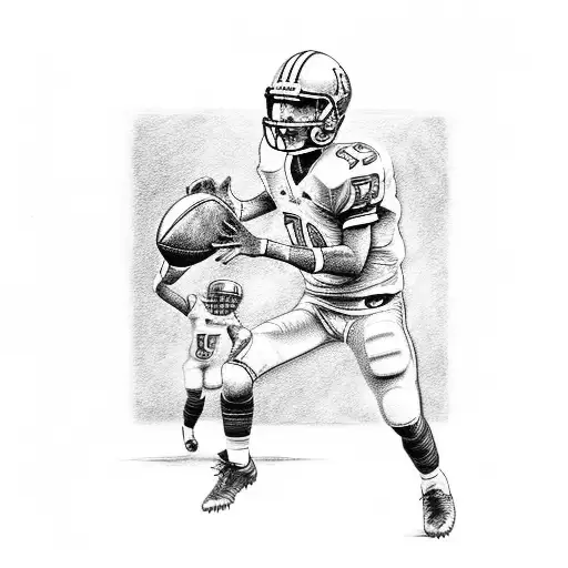 Small Kid With A Ball In The Hands Together To His Father Seeing A Football Stadium