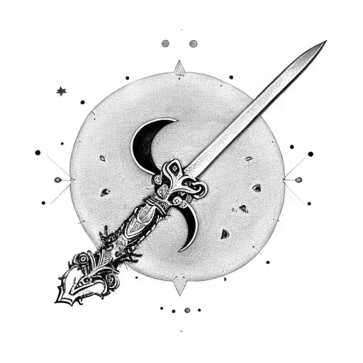 Sword With Crescent Moon
