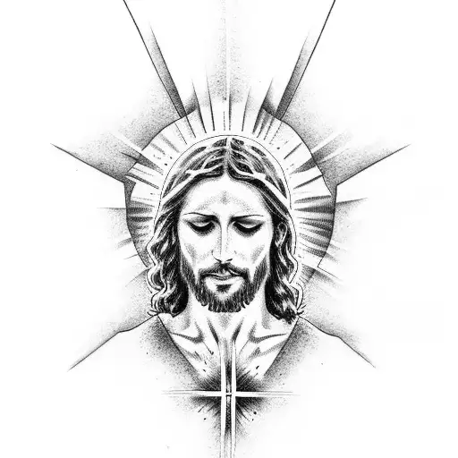 Jesus With Torn And A Eagle