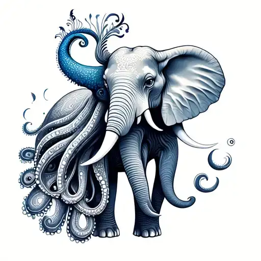 Octopus Peacock Elephant