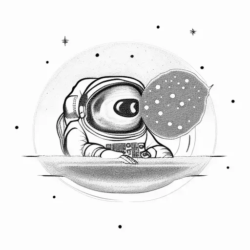 Astronaut Sucking Into A Black Hole