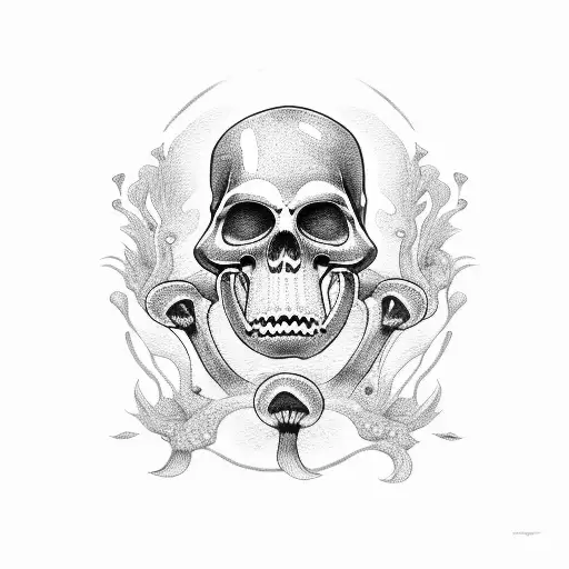 Grim Reaper With Mushrooms