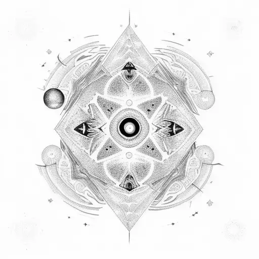 Design A Celestial Scene With Heavenly Bodies Inspired By African Patterns