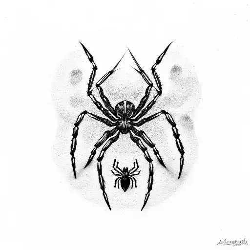 Spider On A Quill Pen