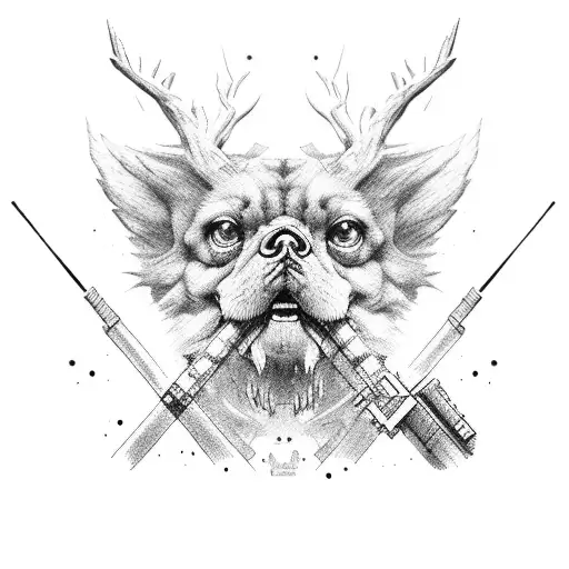 Machine Gunner In Woods Black White