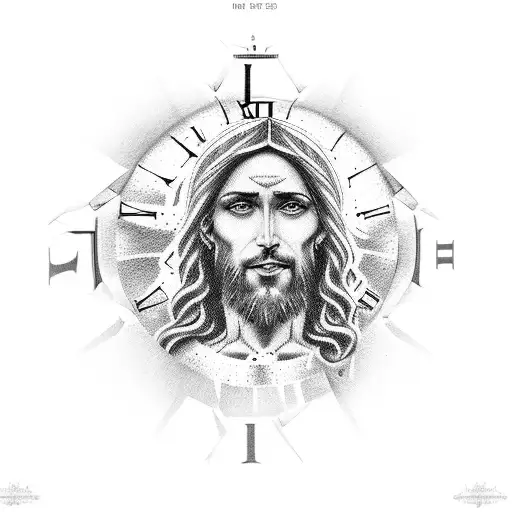Jesus Christ With A Clock And Success