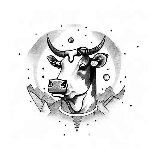 Cow Being Abducted By A Ufo